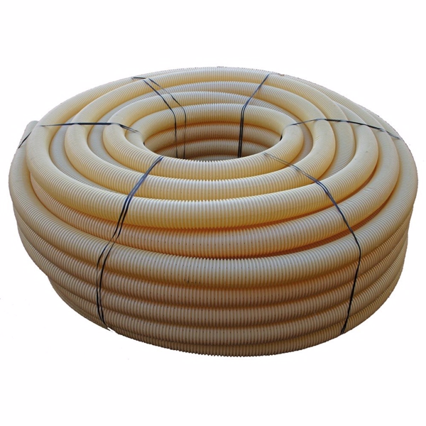 Uponor drænrør 92/80mm, 150m/rll. 1,2x6,5mm slids, hvid