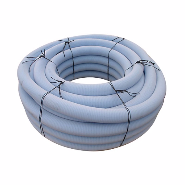 Uponor drænrør 92/80mm, 100m/rll. med polyester, 2,3x7mm slids, blå