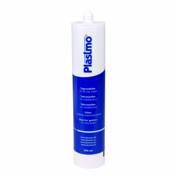 Plastmo siliconelim Til metal tagrender 290ml