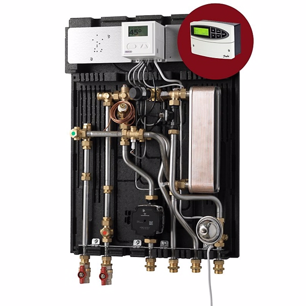Wavin Calefa S 40-V med ECL fjernvarmeunit