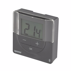 Uponor Smatrix digital termostat m. rh grå trådløs t-167