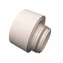 Toilettilslutning, ekscentrisk med hvid Kappe 97-108mm