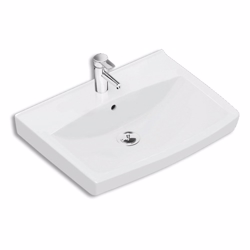 Ifö Spira vask lige 570 x 435 mm. med hanehul og overløb