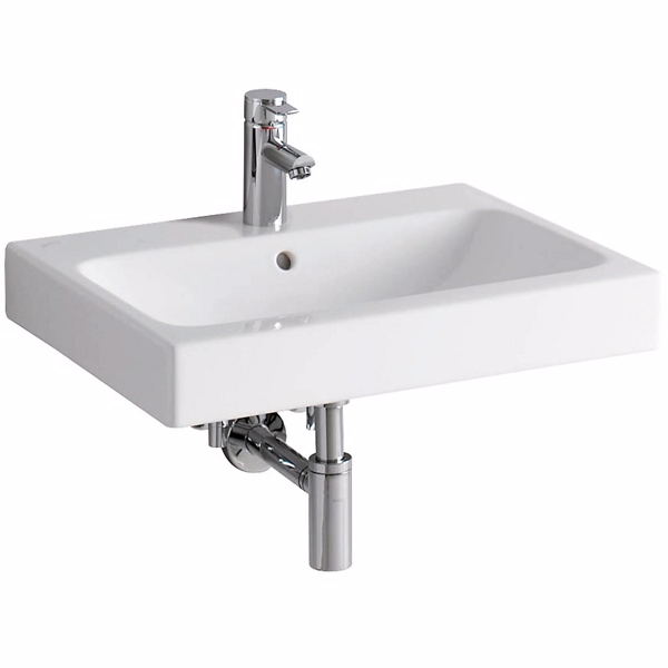 Ifö Icon håndvask med hanehul og overløb 600x485 mm- til montering på 