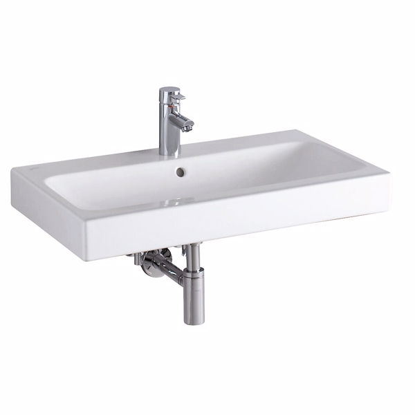 Ifö Icon håndvask med hanehul og overløb, 750x485 mm